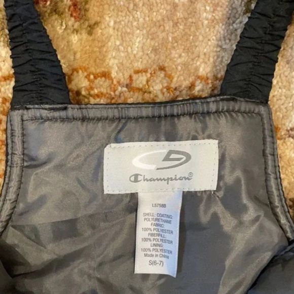 Excellent Condition Champion Black Bib snow/ski overall pants size small… - Picture 6 of 7